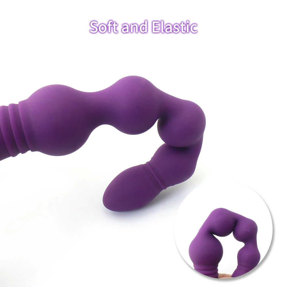 Beaded Vibrating Anal Plug