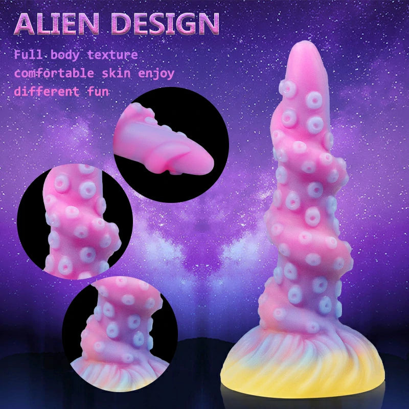 Bizarre Glow Fantasy Tentacle-Shaped Dildo