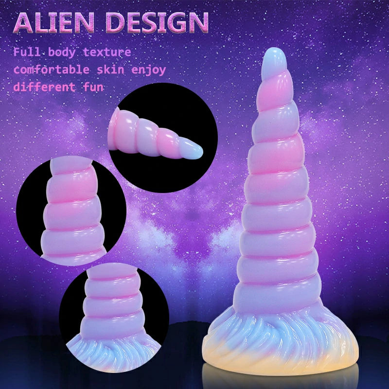 Bizarre Glow Fantasy Unicorn-Shaped Dildo