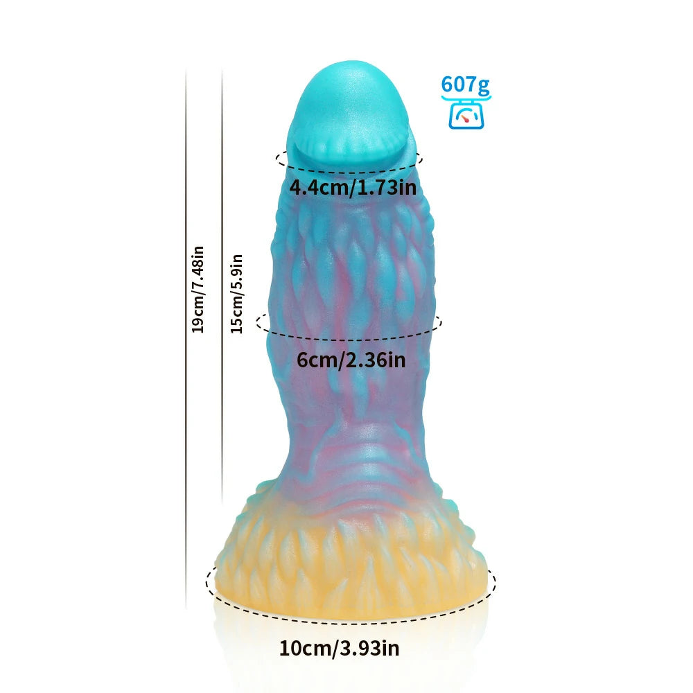 Bizarre Glow Fantasy Pangolin-Shaped Dildo