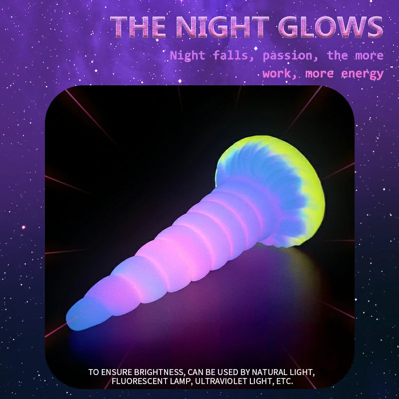 Bizarre Glow Fantasy Unicorn-Shaped Dildo