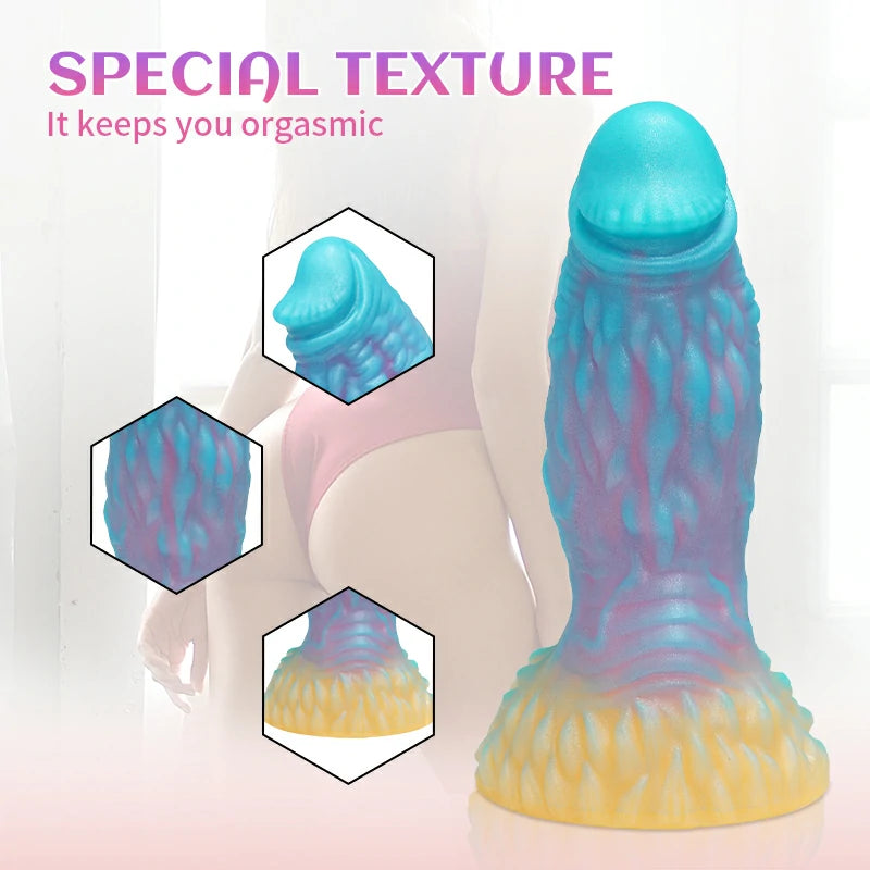 Bizarre Glow Fantasy Pangolin-Shaped Dildo