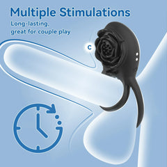 Remote-Controlled Vibrating Rose Penile Trainer