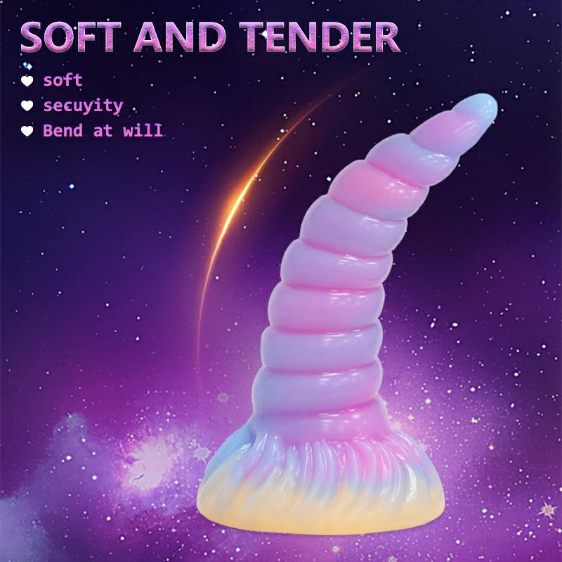 Bizarre Glow Fantasy Unicorn-Shaped Dildo