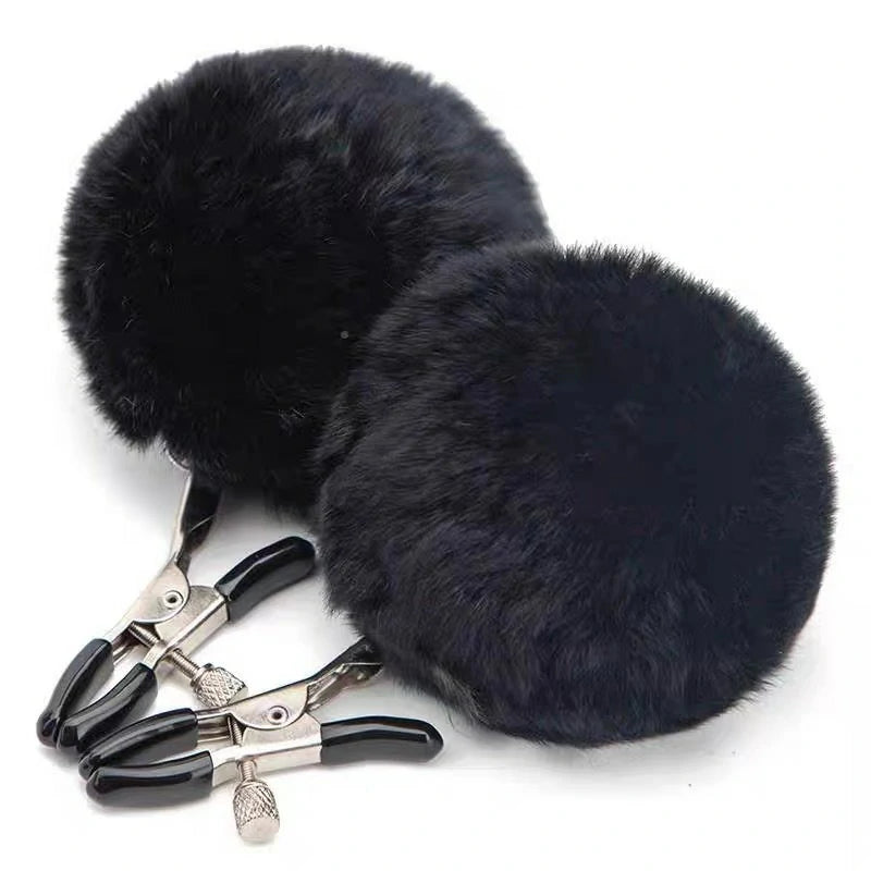 Adjustable Furry Nipple Clamps