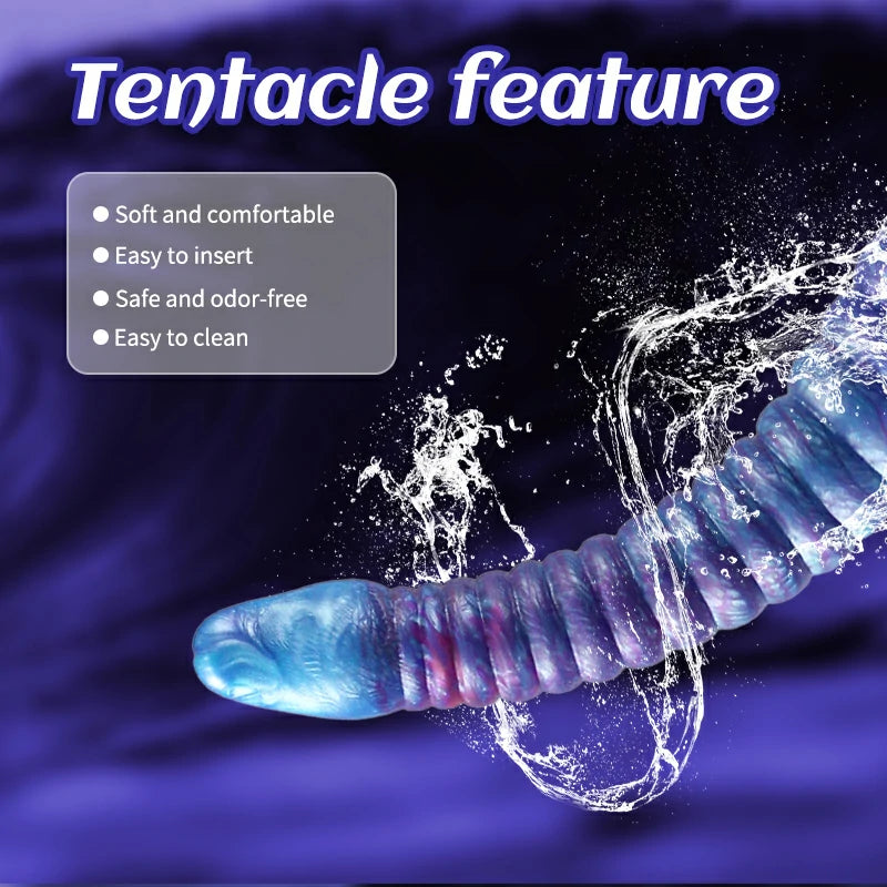 Blue-Red Tentacle Anal Plug