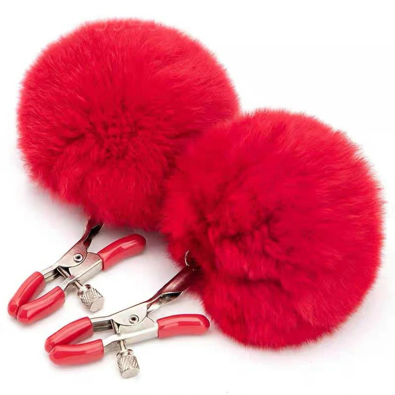 Adjustable Furry Nipple Clamps