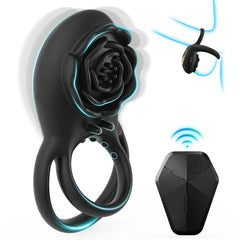 Remote-Controlled Vibrating Rose Penile Trainer