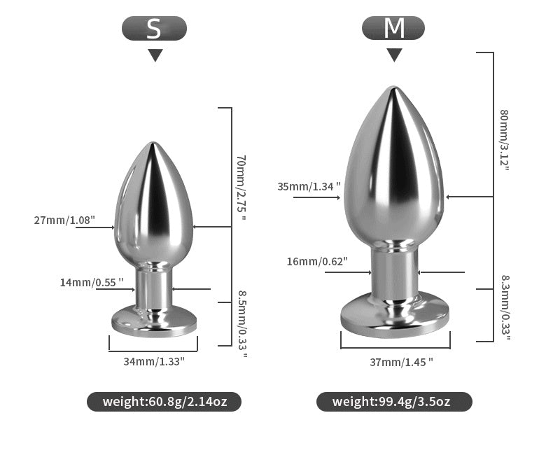 Metal Vibrating Anal Plug