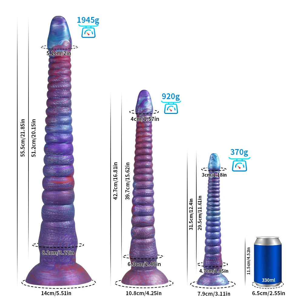 Blue-Red Tentacle Anal Plug