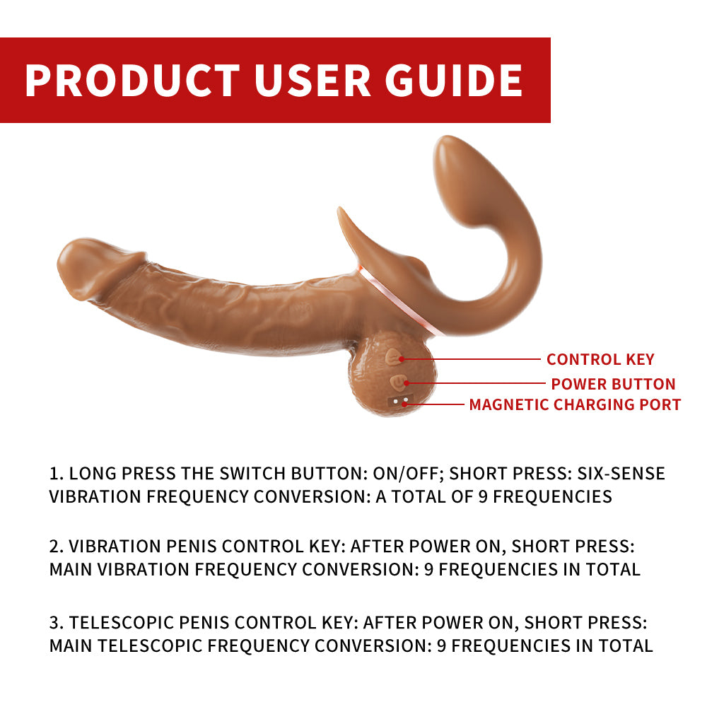 Double-Ended Vibrating & Expandable Dildo