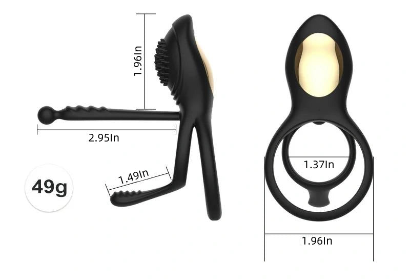 Remote-Controlled Vibrating Dual Ring Penile Trainer