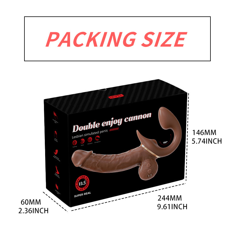 Double-Ended Vibrating & Expandable Dildo