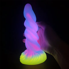 Bizarre Glow Fantasy Spiral Algae-Shaped Dildo