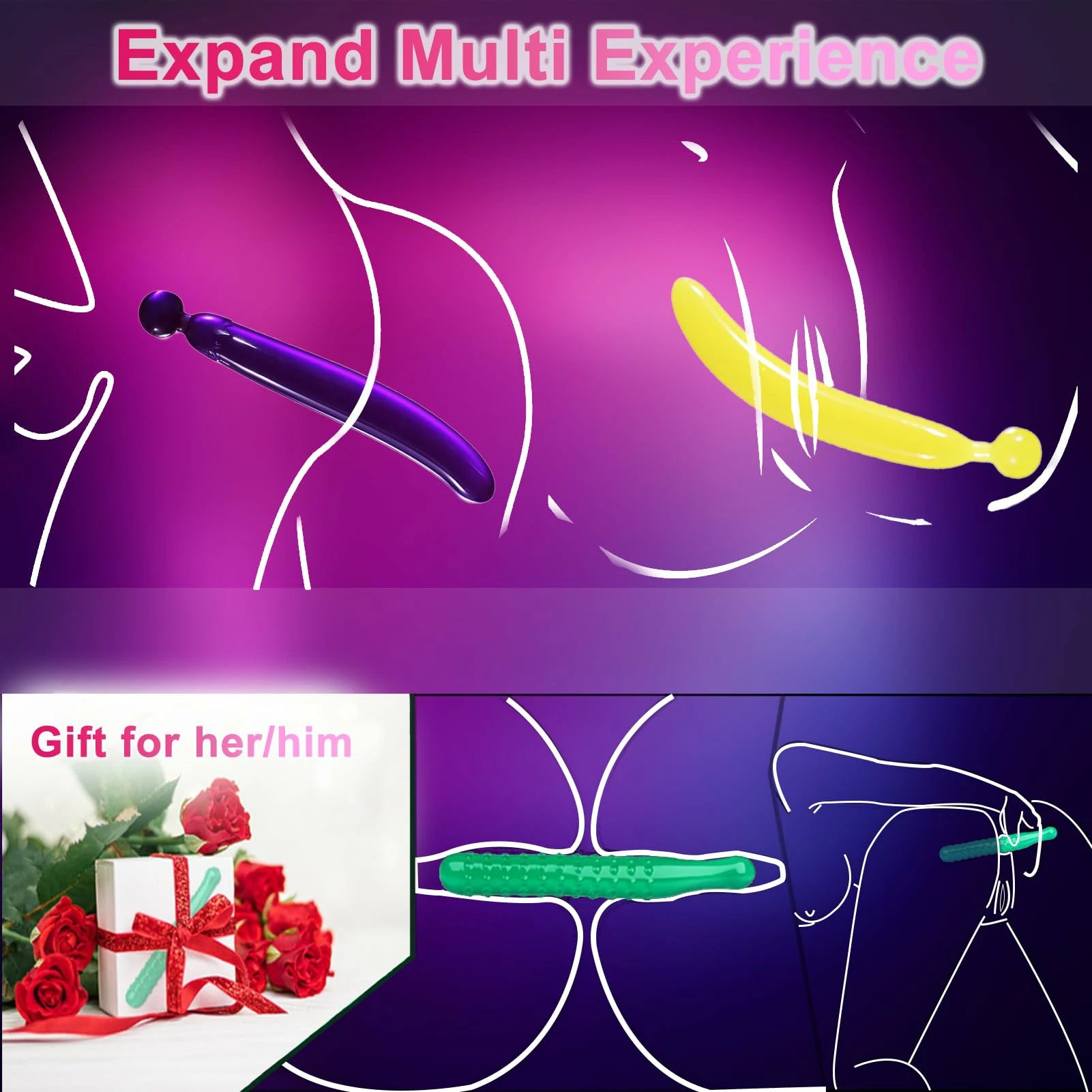 3-in-1 Dual-Ended Fruit-Shaped Dildo