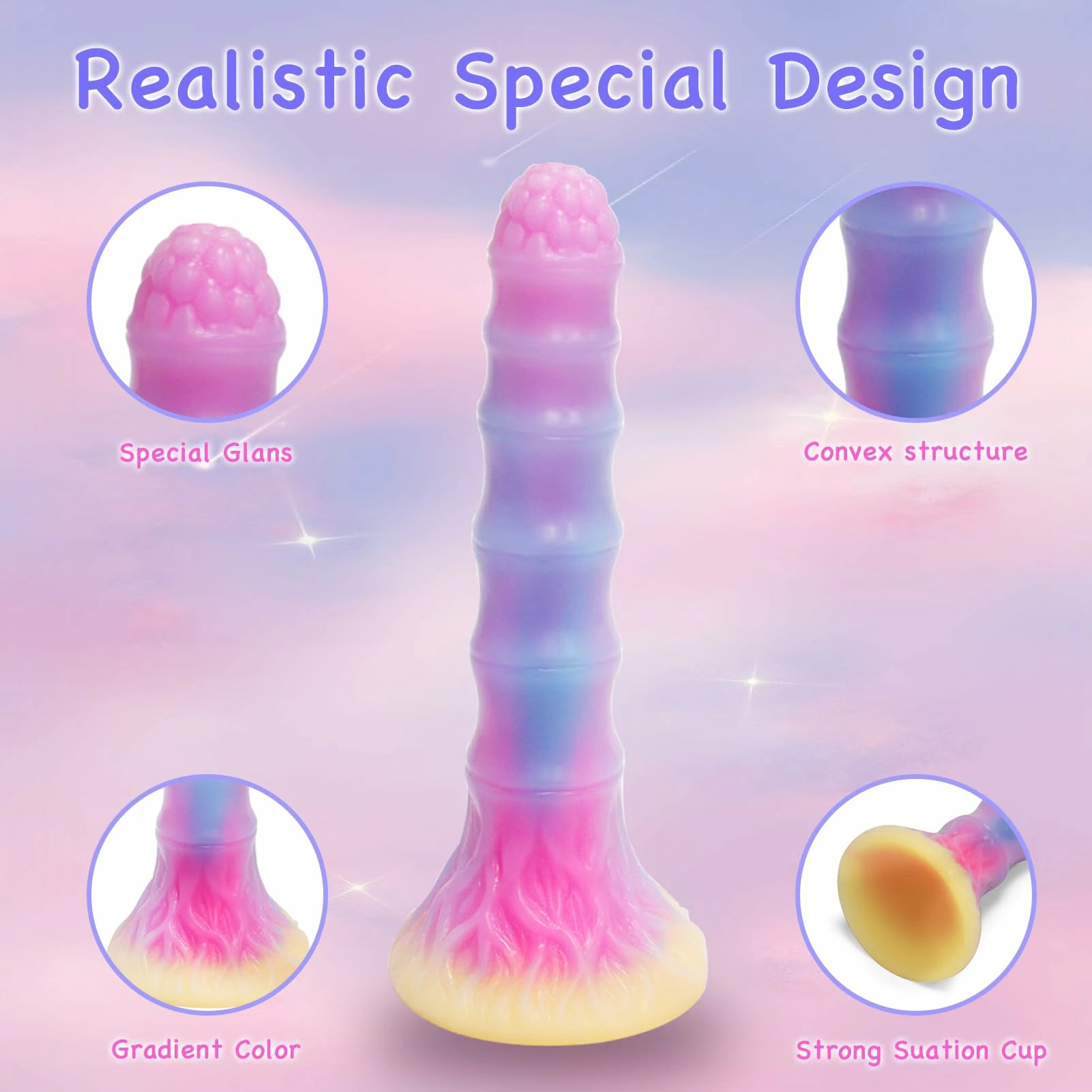 Bizarre Glow Fantasy Bamboo Shoot-Shaped Dildo