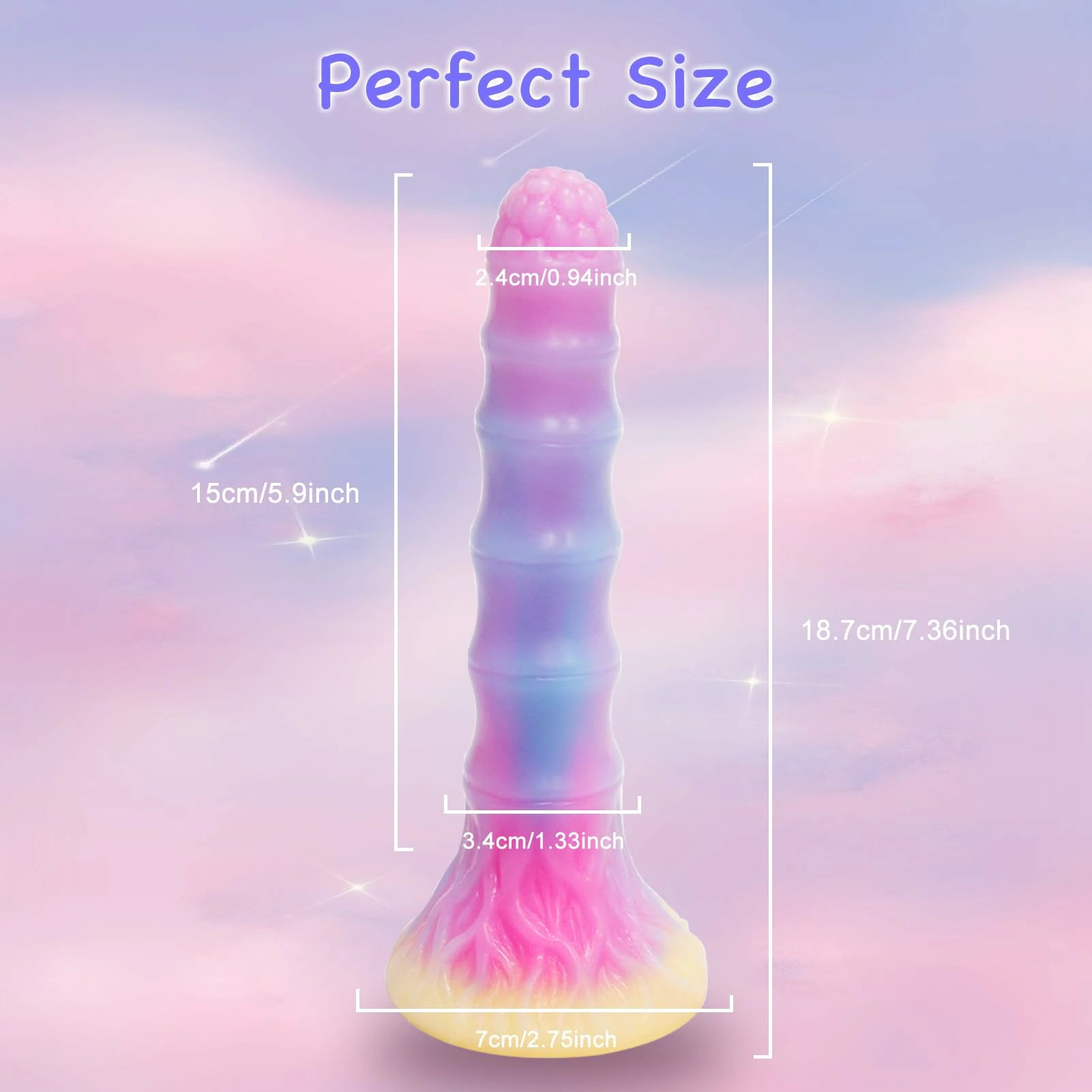 Bizarre Glow Fantasy Bamboo Shoot-Shaped Dildo