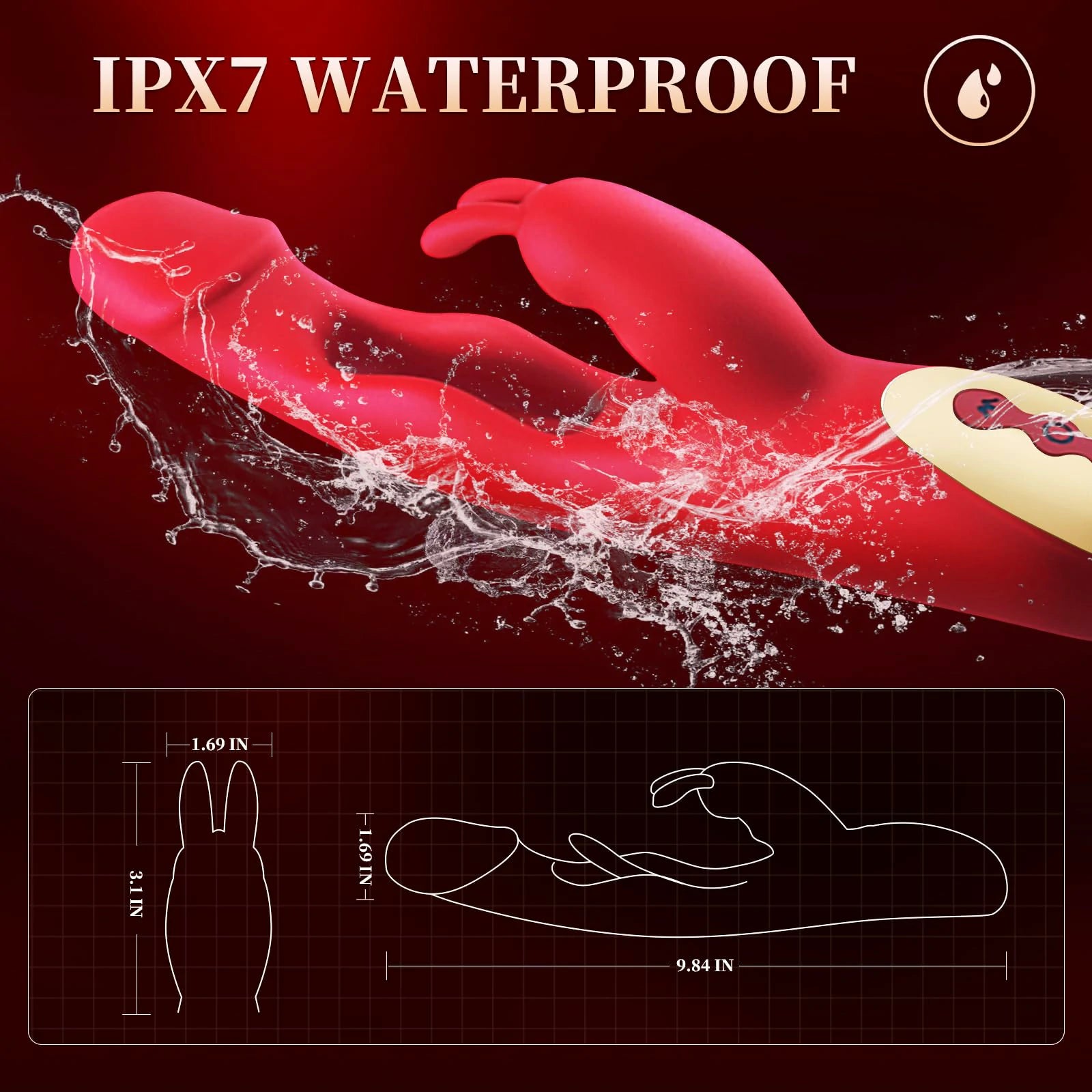 Rabbit-Shaped Dildo with Stretching, Pounding, and Vibrating Functions