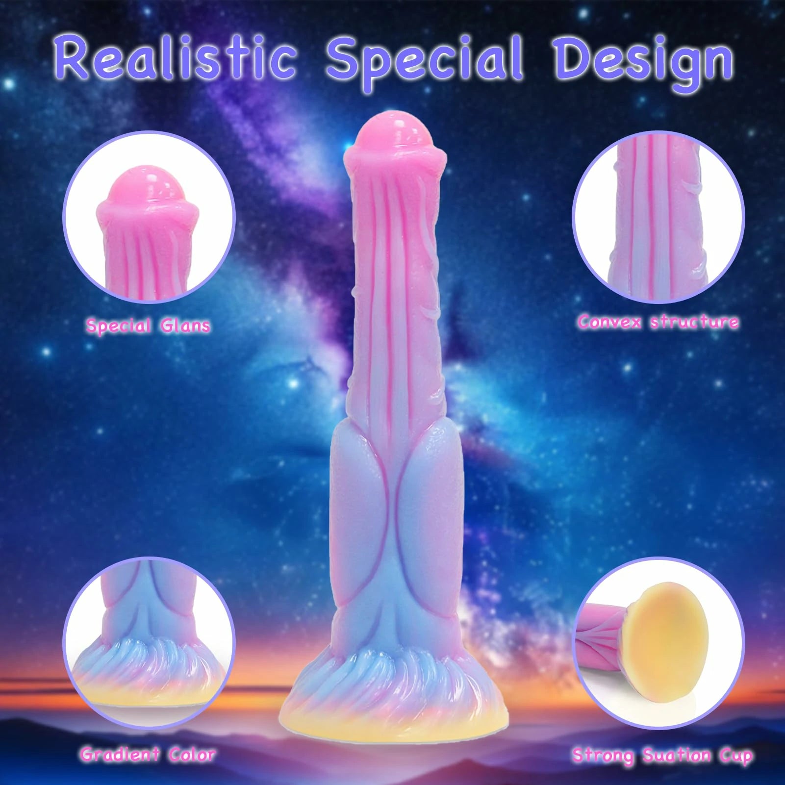 Bizarre Glow Fantasy Horse-Shaped Dildo