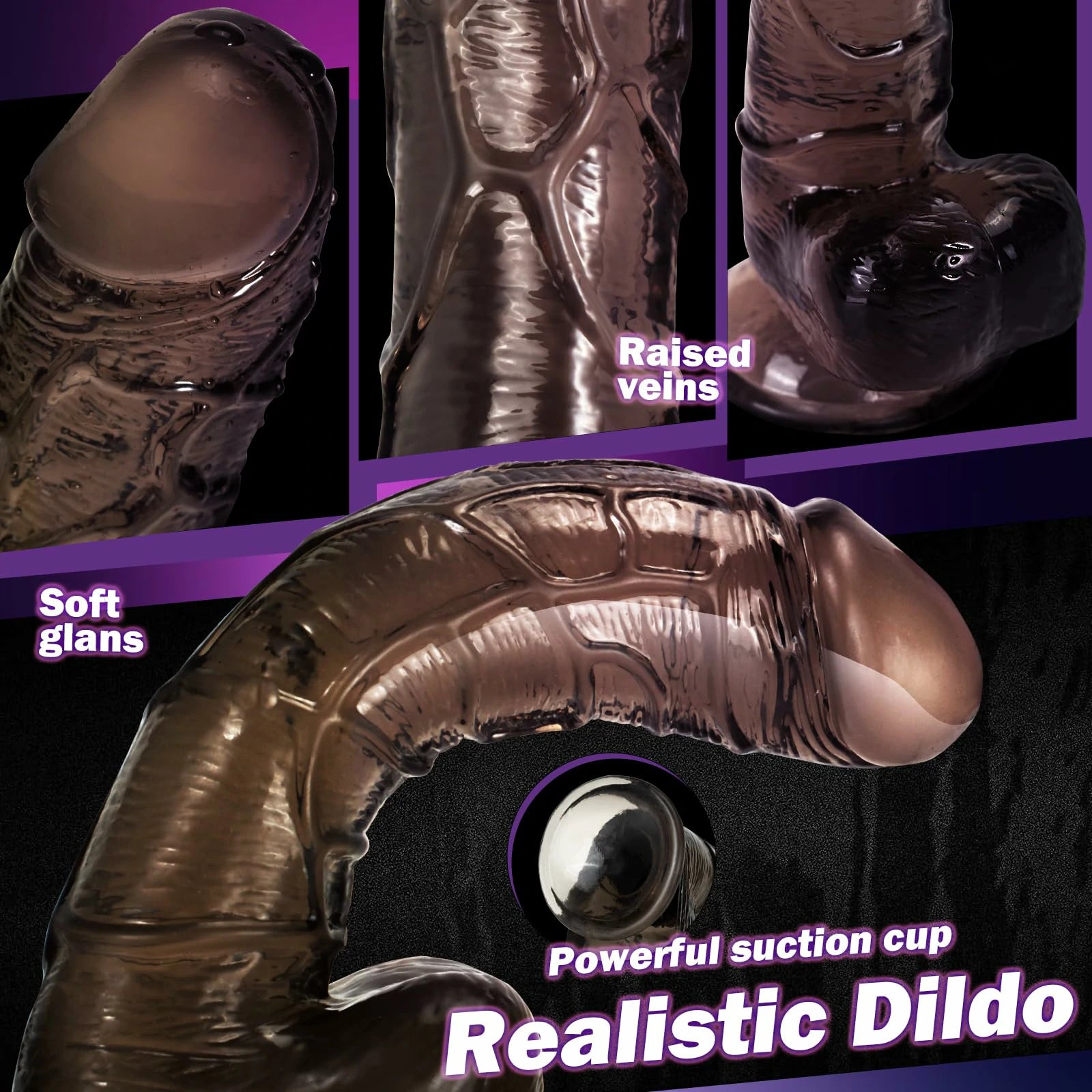 Massive Thick Black Realistic Dildo