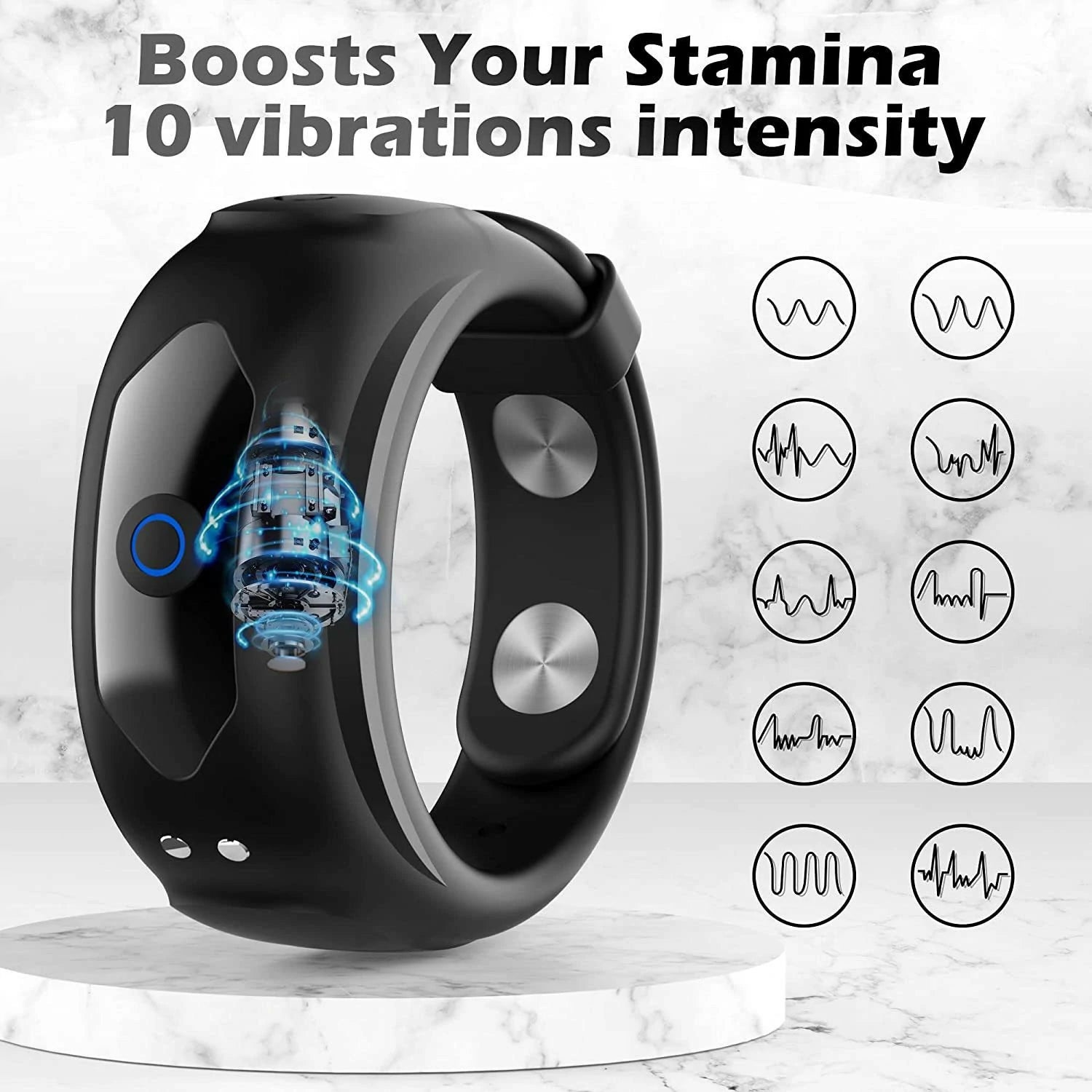 Adjustable Men's Vibrating Training Ring