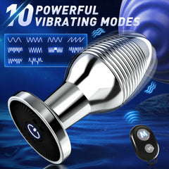 Metal Spiral Vibrating Anal Plug