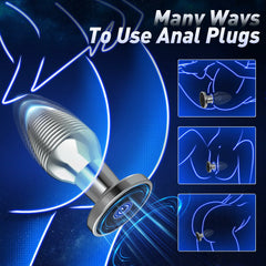 Metal Spiral Vibrating Anal Plug