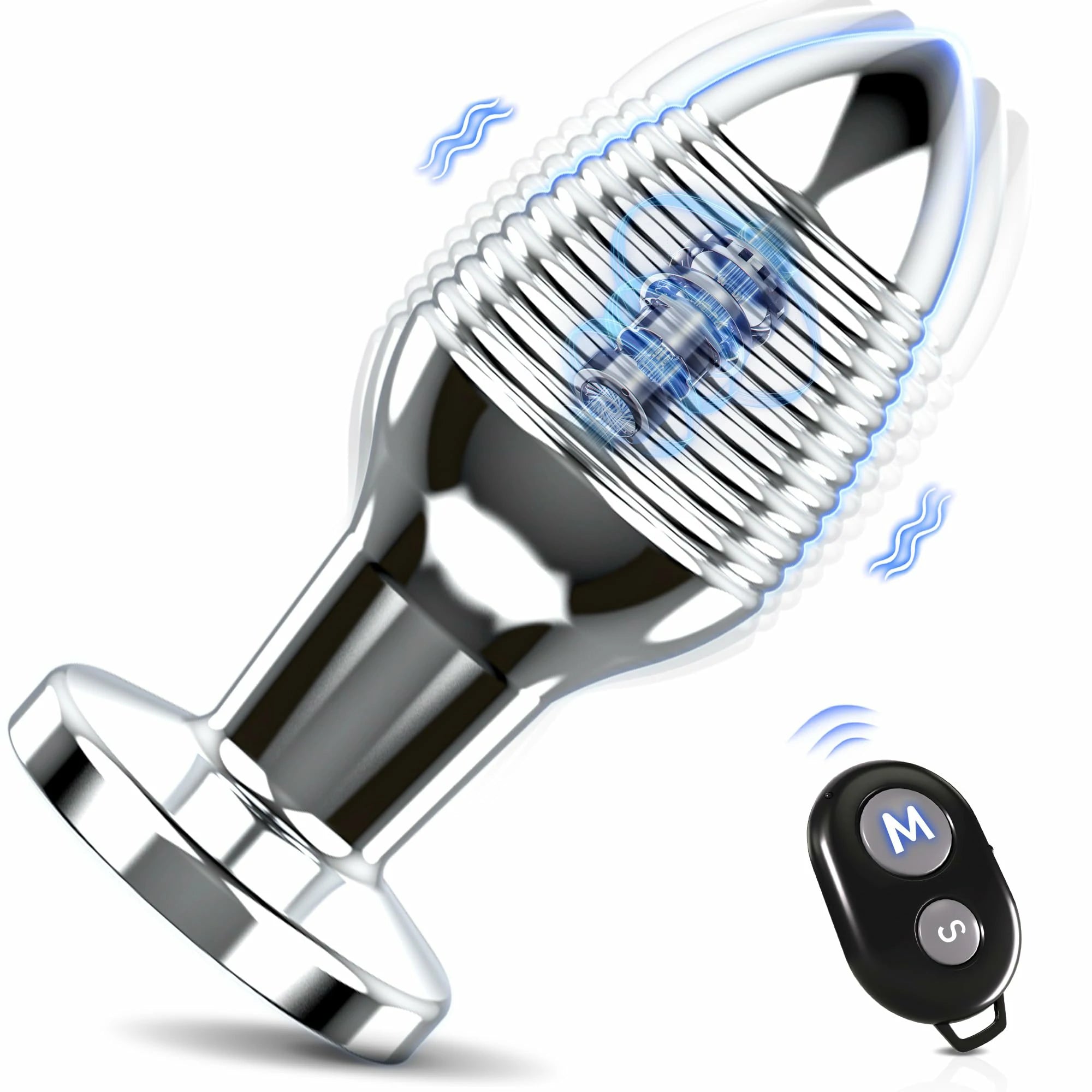 Metal Spiral Vibrating Anal Plug