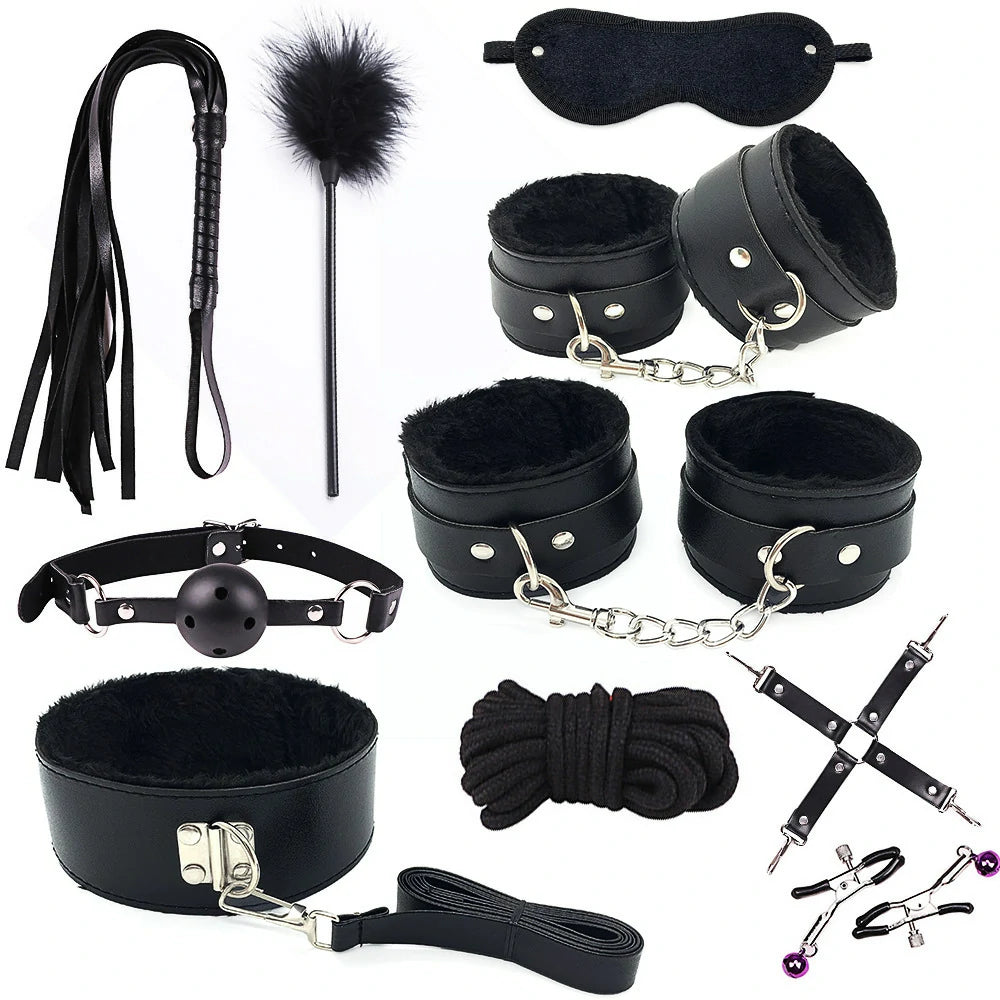 11-Piece Leather Bondage Set