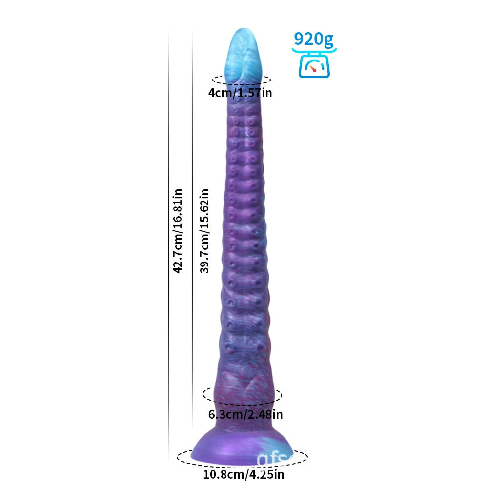 Blue-Red Tentacle Anal Plug