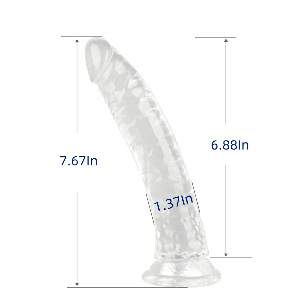 Transparent Multi-Size Dildo