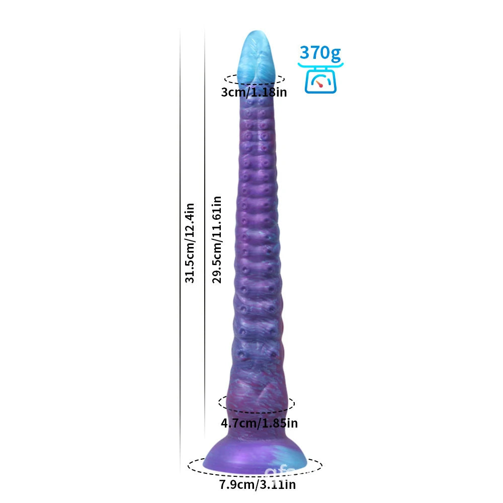 Blue-Red Tentacle Anal Plug