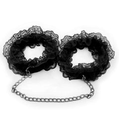 Lace and Metal Chain Bondage Cuffs