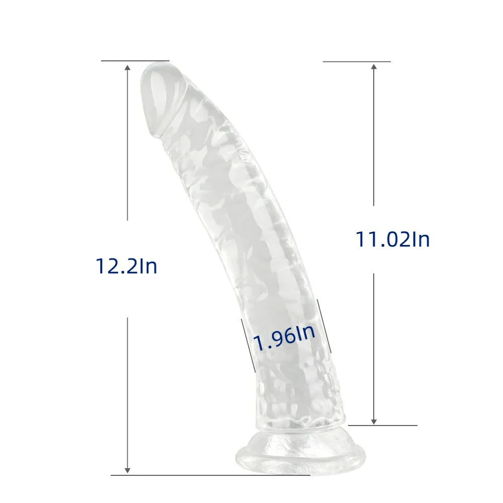 Transparent Multi-Size Dildo