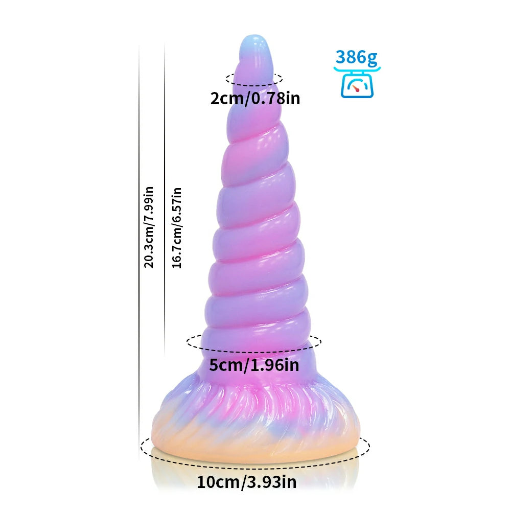 Gode ​​en forme de licorne Bizarre Glow Fantasy