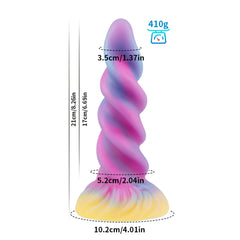 Bizarre Glow Fantasy Spiral Algae-Shaped Dildo