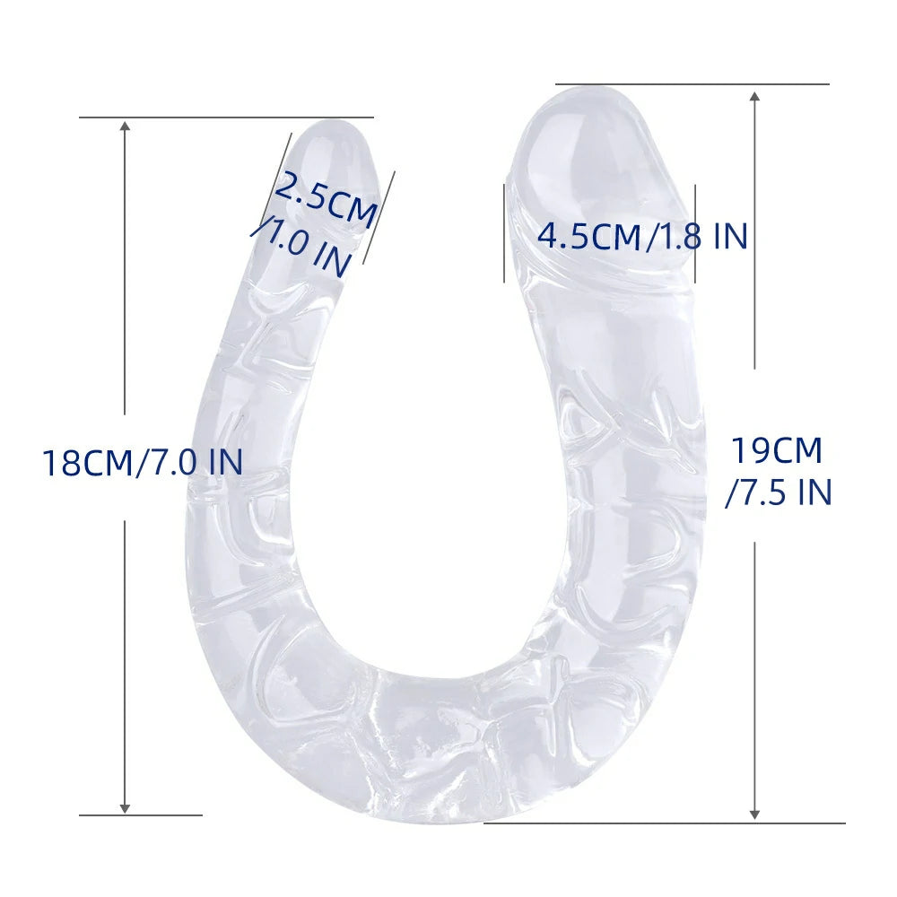 Transparent Double-Ended Dildo